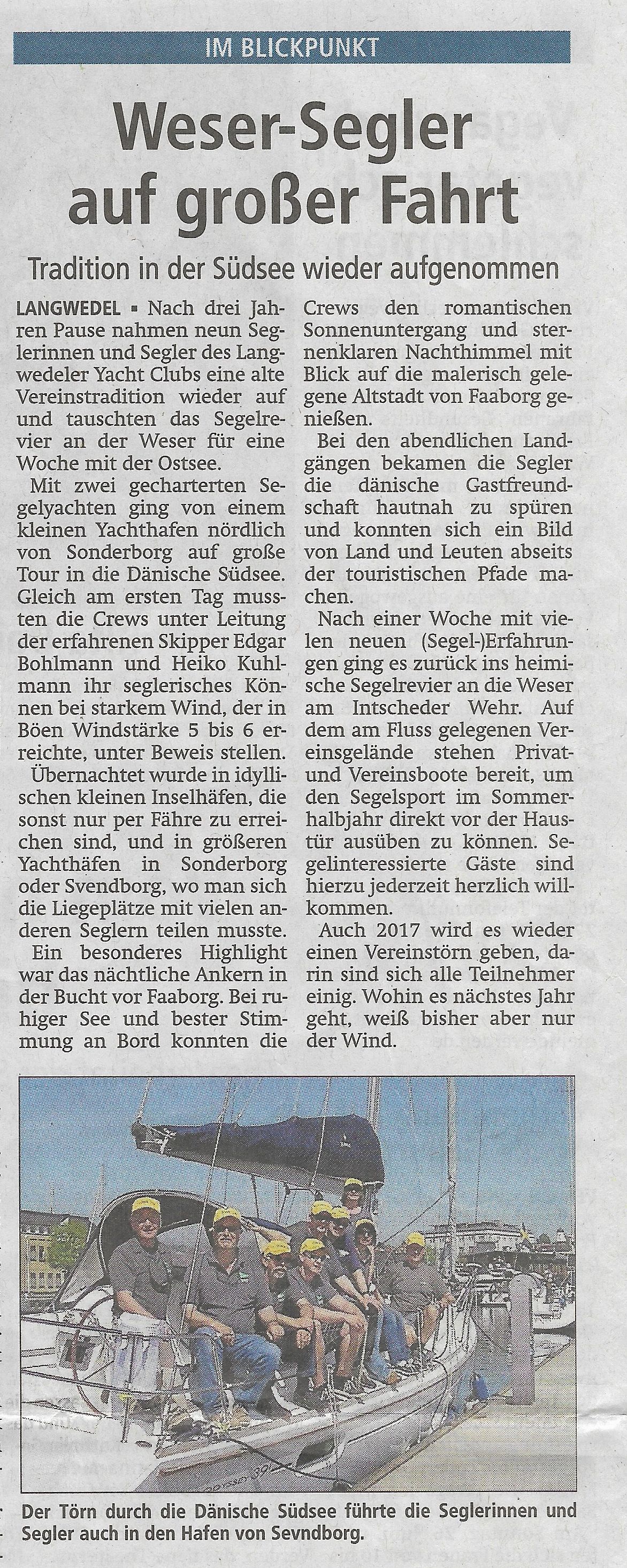 2016 Kreiszeitung Vereinstoern